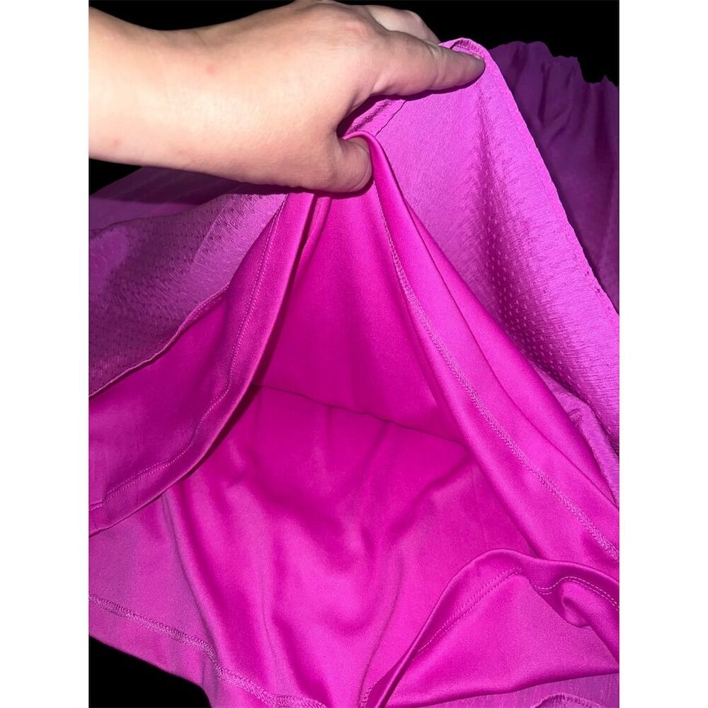 DKNY Women's Fuchsia Puff Sleeve V-Neck Midi - Picture 6 of 16